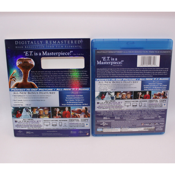 E.T. The Extra-Terrestrial (Blu-ray/DVD, 2012) Anniversary Edition w/ Slipcover - Picture 2 of 15